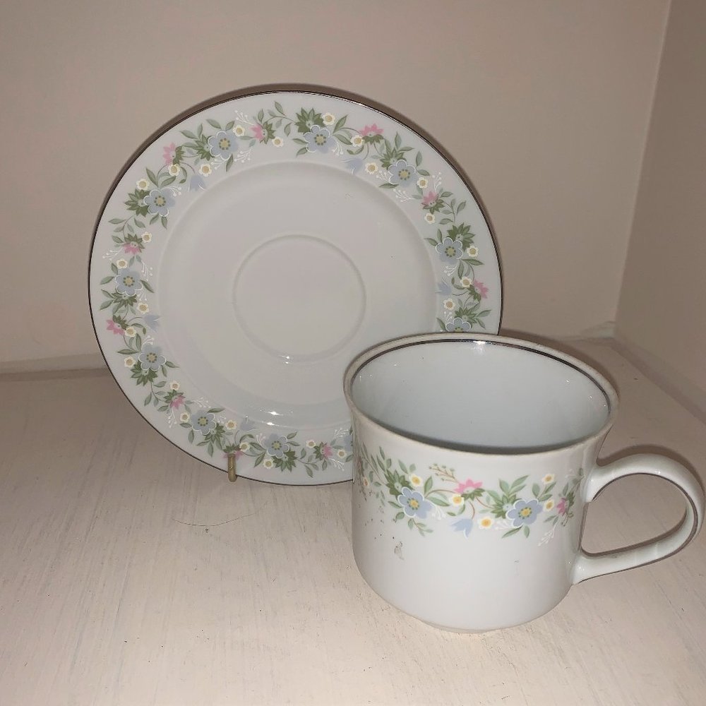 Footed Cup & Saucer Set Forever Spring by JOHANN H